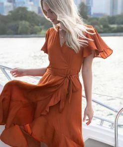 Style Box DRESSES Farren Dress - Rust