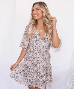Desire Feline Dress - Leopard Print