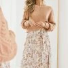 White Closet Felisa Jumper - Tan CLOTHING