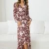 Style Box DRESSES Fendexe Dress - Burgundy Floral 1 Style Box DRESSES Fendexe Dress - Burgundy Floral