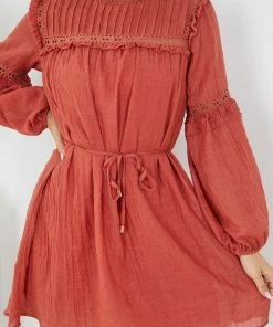 Rock Denim DRESSES Ferrera Dress - Rust