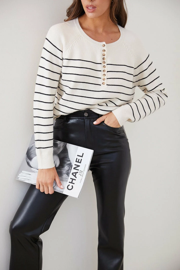 HQ Fashion Fira Knit - Black Stripe Jumpers & Sweaters 6 HQ Fashion Fira Knit - Black Stripe Jumpers & Sweaters