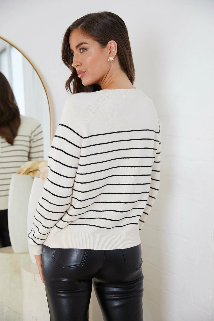 HQ Fashion Fira Knit - Black Stripe Jumpers & Sweaters 4 HQ Fashion Fira Knit - Black Stripe Jumpers & Sweaters