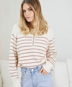 HQ Fashion Fira Knit - Rust Stripe CLOTHING 12 HQ Fashion Fira Knit - Rust Stripe CLOTHING