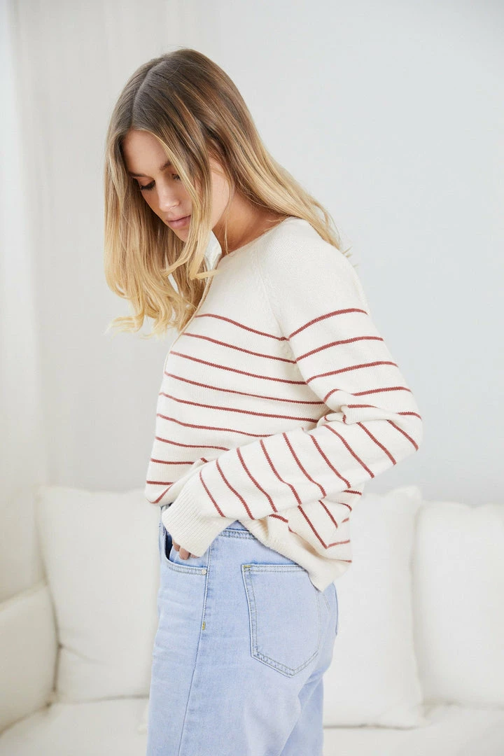 HQ Fashion Fira Knit - Rust Stripe CLOTHING 5 HQ Fashion Fira Knit - Rust Stripe CLOTHING