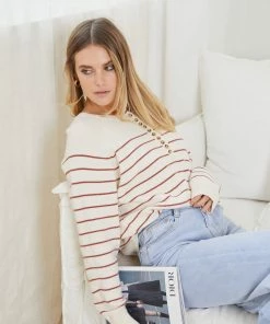 HQ Fashion Fira Knit - Rust Stripe CLOTHING 14 HQ Fashion Fira Knit - Rust Stripe CLOTHING