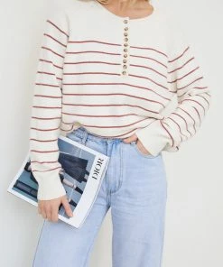 HQ Fashion Fira Knit - Rust Stripe CLOTHING