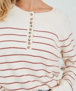 HQ Fashion Fira Knit - Rust Stripe CLOTHING 15 HQ Fashion Fira Knit - Rust Stripe CLOTHING