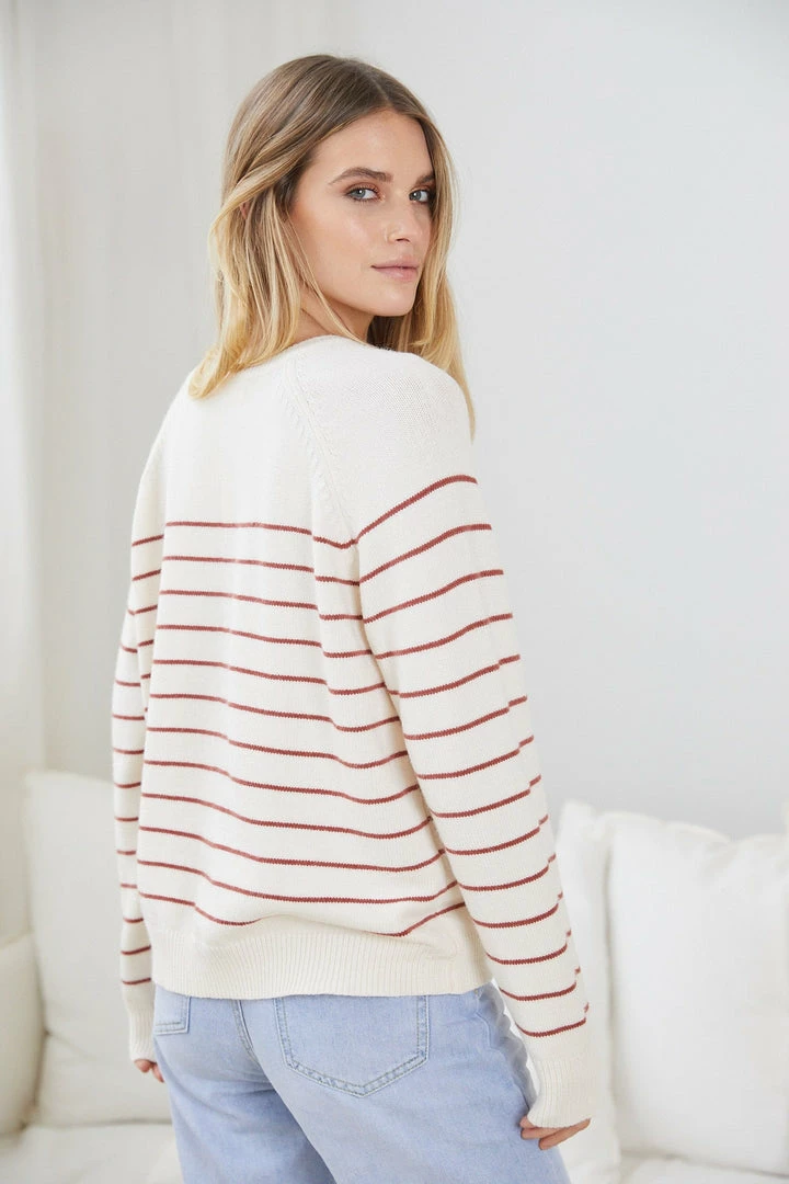 HQ Fashion Fira Knit - Rust Stripe CLOTHING 4 HQ Fashion Fira Knit - Rust Stripe CLOTHING