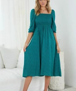 Miracle Fashion Flanna Dress - Green