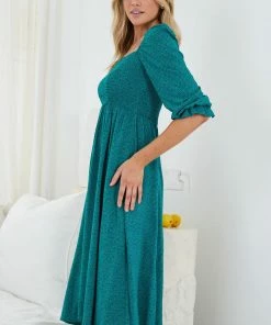 Miracle Fashion Flanna Dress - Green