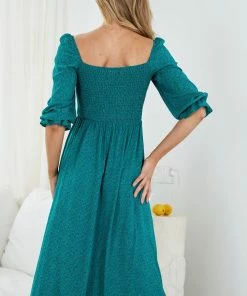 Miracle Fashion Flanna Dress - Green