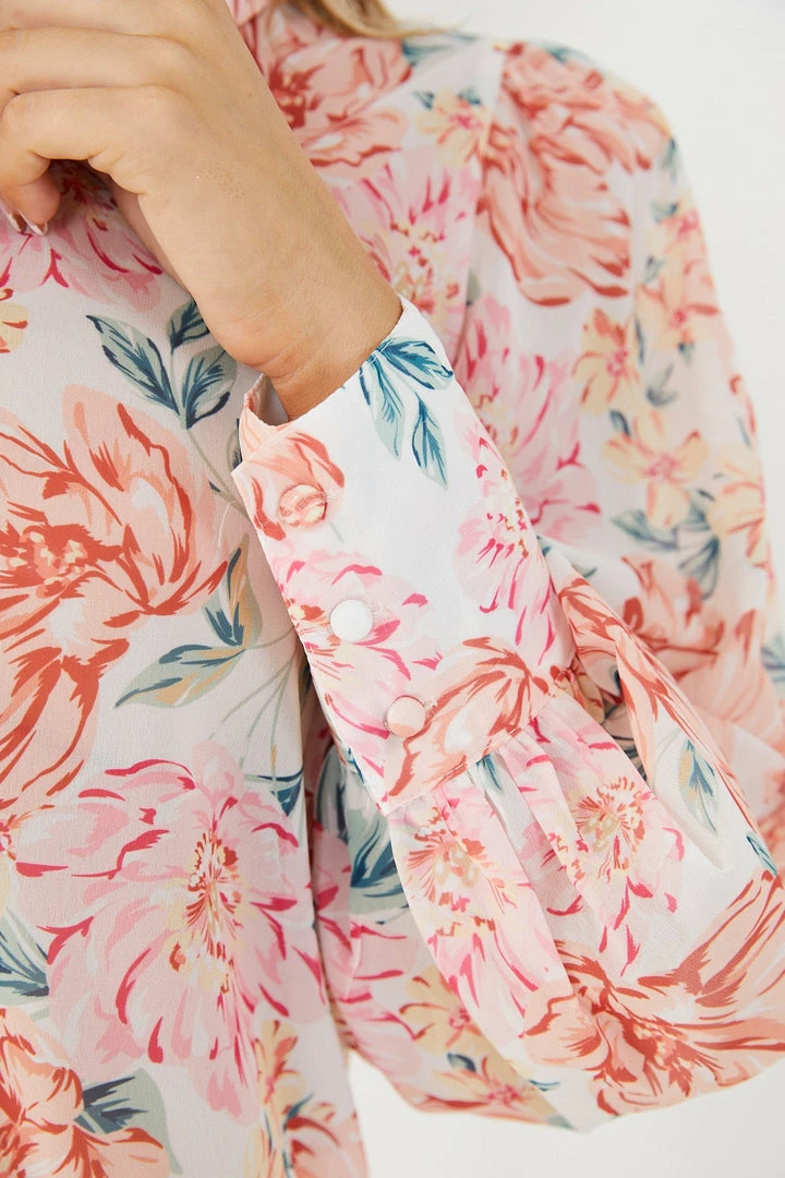 Qtrend Fashion PTY LTD CLOTHING Floresa Top - White Floral 9 Qtrend Fashion PTY LTD CLOTHING Floresa Top - White Floral