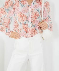 Qtrend Fashion PTY LTD CLOTHING Floresa Top - White Floral 12 Qtrend Fashion PTY LTD CLOTHING Floresa Top - White Floral
