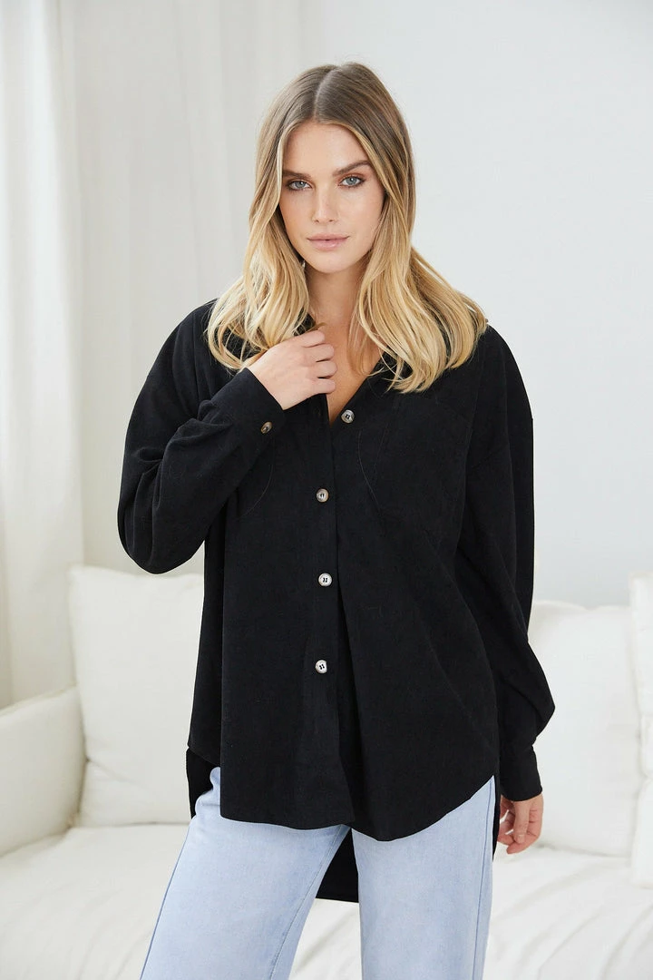 Miracle Fashion Florie Shirt - Black 6 Miracle Fashion Florie Shirt - Black