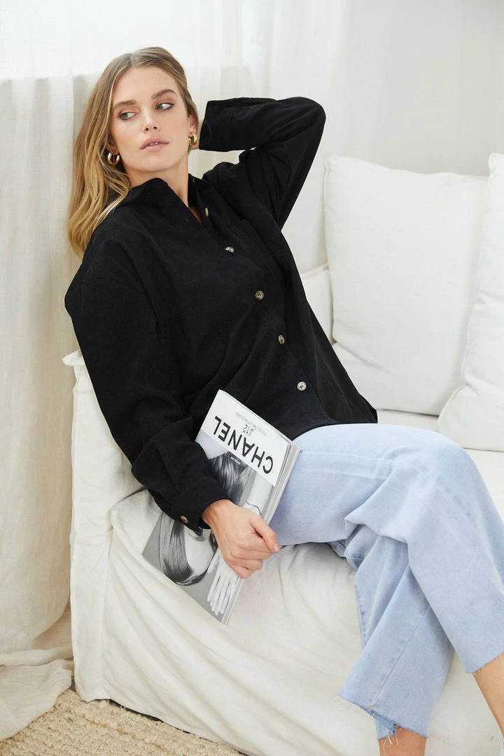 Miracle Fashion Florie Shirt - Black 8 Miracle Fashion Florie Shirt - Black