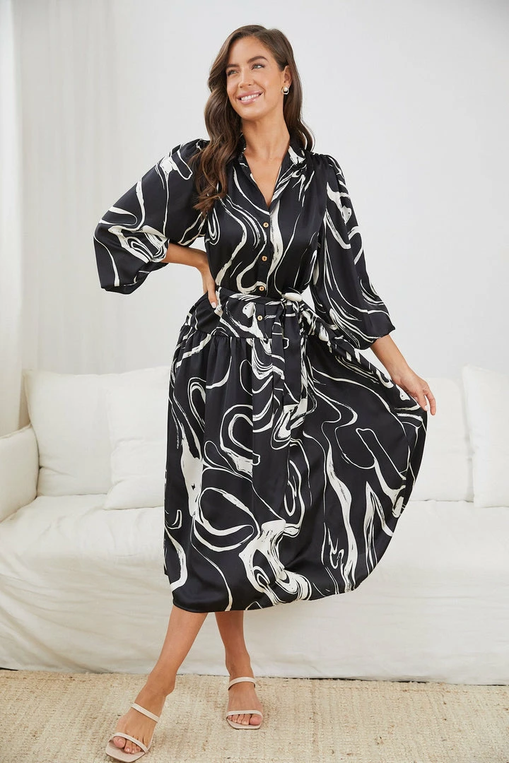 Spicy Sugar Frankelle Dress - Black Print 7 Spicy Sugar Frankelle Dress - Black Print
