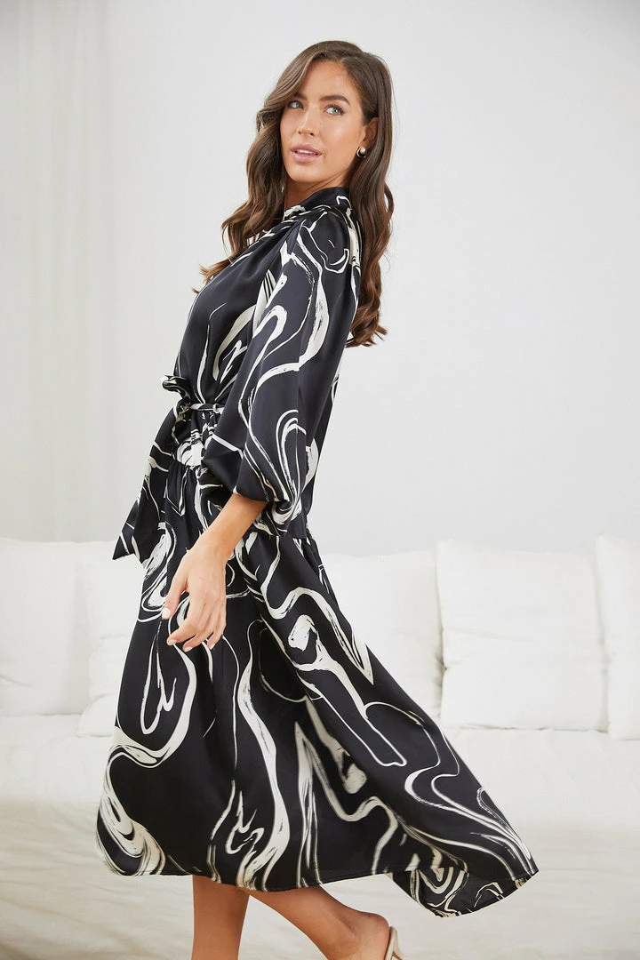 Spicy Sugar Frankelle Dress - Black Print 5 Spicy Sugar Frankelle Dress - Black Print