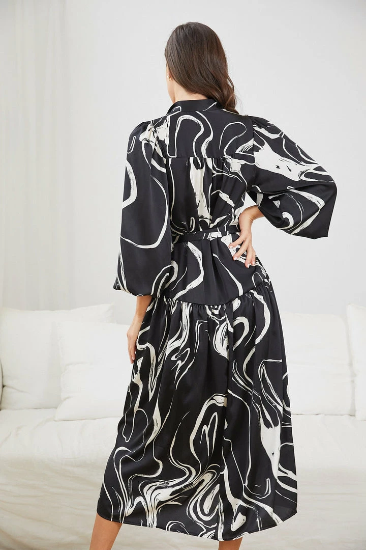 Spicy Sugar Frankelle Dress - Black Print 4 Spicy Sugar Frankelle Dress - Black Print