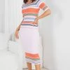 Style Box DRESSES Freyna Knit Dress - Pink Stripe