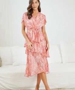 Spicy Sugar Gabbie Dress - Red Paisley DRESSES
