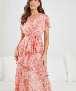 Spicy Sugar Gabbie Dress - Red Paisley DRESSES