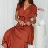 Spicy Sugar Gabbie Dress - Rust DRESSES