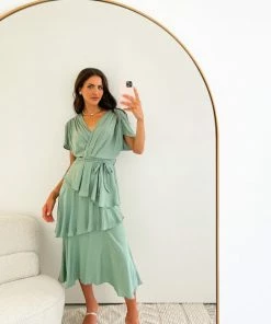 Spicy Sugar DRESSES Gabbie Dress - Sage