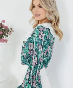 Style Box Gardner Top - Green Floral