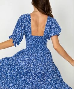 WeLove Fashion DRESSES Geraldine Dress - Navy Print