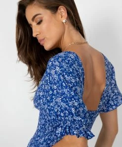 WeLove Fashion DRESSES Geraldine Dress - Navy Print 11 WeLove Fashion DRESSES Geraldine Dress - Navy Print