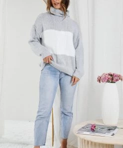 Miracle Fashion CLOTHING Gianna Knit - Grey Multi 12 Miracle Fashion CLOTHING Gianna Knit - Grey Multi
