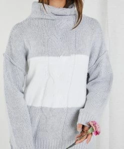 Miracle Fashion CLOTHING Gianna Knit - Grey Multi 11 Miracle Fashion CLOTHING Gianna Knit - Grey Multi