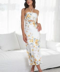 Wild Ginger Ginerva Dress - White Floral DRESSES