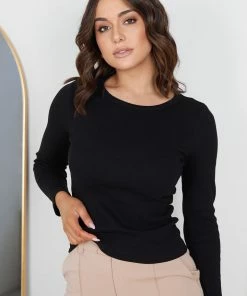 Miracle Fashion Glaycene Knit Top - Black