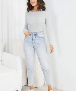 Miracle Fashion CLOTHING Glaycene Knit Top - Grey