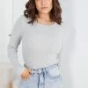Miracle Fashion CLOTHING Glaycene Knit Top - Grey