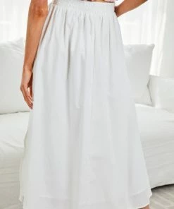 Pink Diamond CLOTHING Glenosa Skirt - White 12 Pink Diamond CLOTHING Glenosa Skirt - White