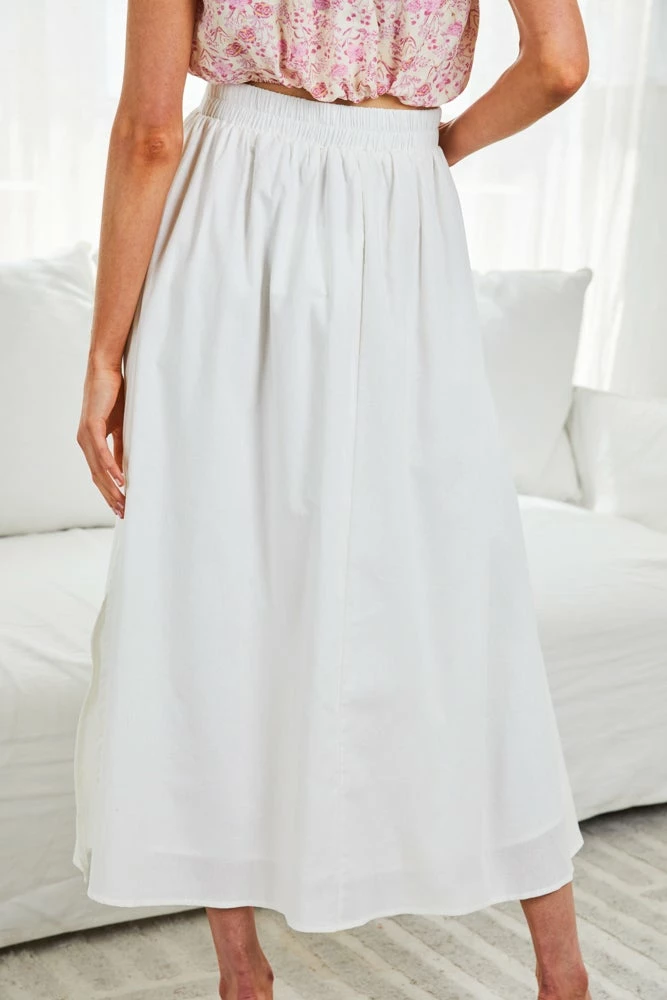 Pink Diamond CLOTHING Glenosa Skirt - White 6 Pink Diamond CLOTHING Glenosa Skirt - White