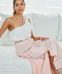 Pink Diamond Glenosa Top - White