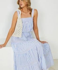 Label Of Love Graciela Top - Blue Stripe CLOTHING