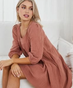 Desire Grasya Dress - Rust DRESSES