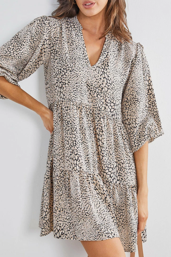 Miracle Fashion Greet Dress - Black Print 6 Miracle Fashion Greet Dress - Black Print