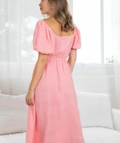 Desire Gretchel Dress - Pink Print DRESSES