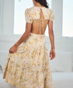 Evermore Fashion Gretel Dress - Yellow Floral 11 Evermore Fashion Gretel Dress - Yellow Floral