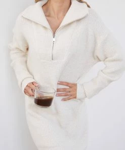 Miracle Fashion DRESSES Grettel Knit Dress - Beige