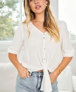 Spicy Sugar Gumaca Top - White CLOTHING