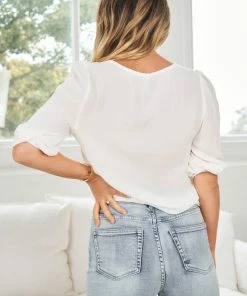 Spicy Sugar Gumaca Top - White CLOTHING