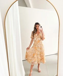 Evermore Fashion DRESSES Gwenda Dress - Yellow Print