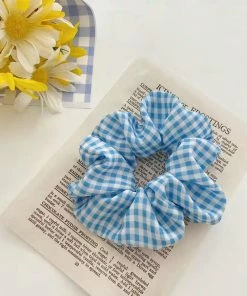 Your Accessory Shop Kosumi Scrunchie - Blue Check Shop Edits